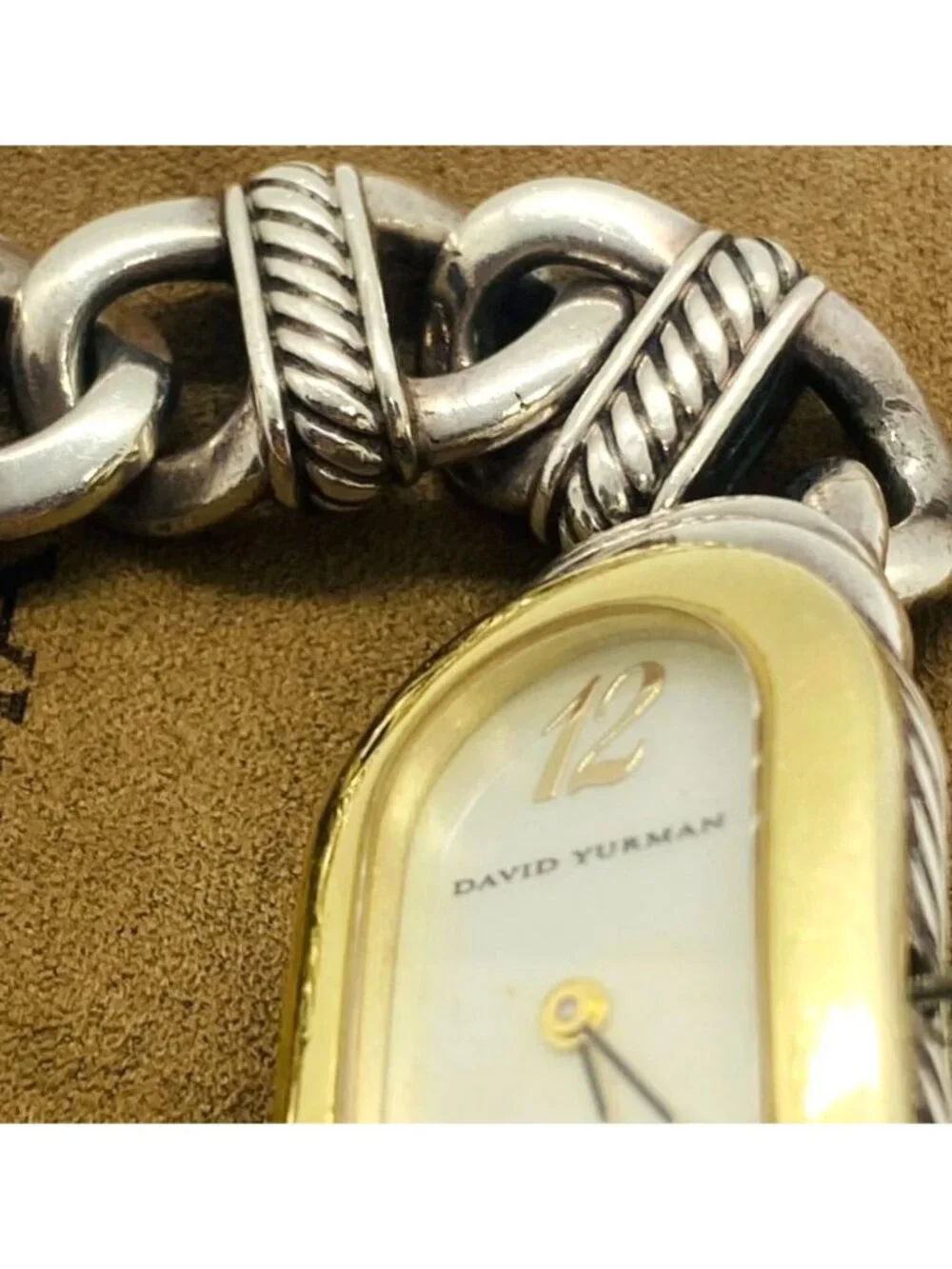 David Yurman Madison Sterling Silver 925 and 18K Watch 6.75